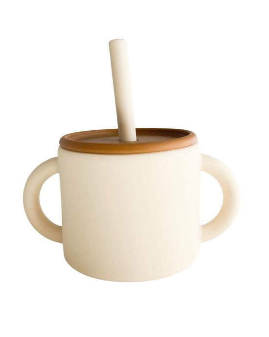 Little pretty please teethers training cup in ivory