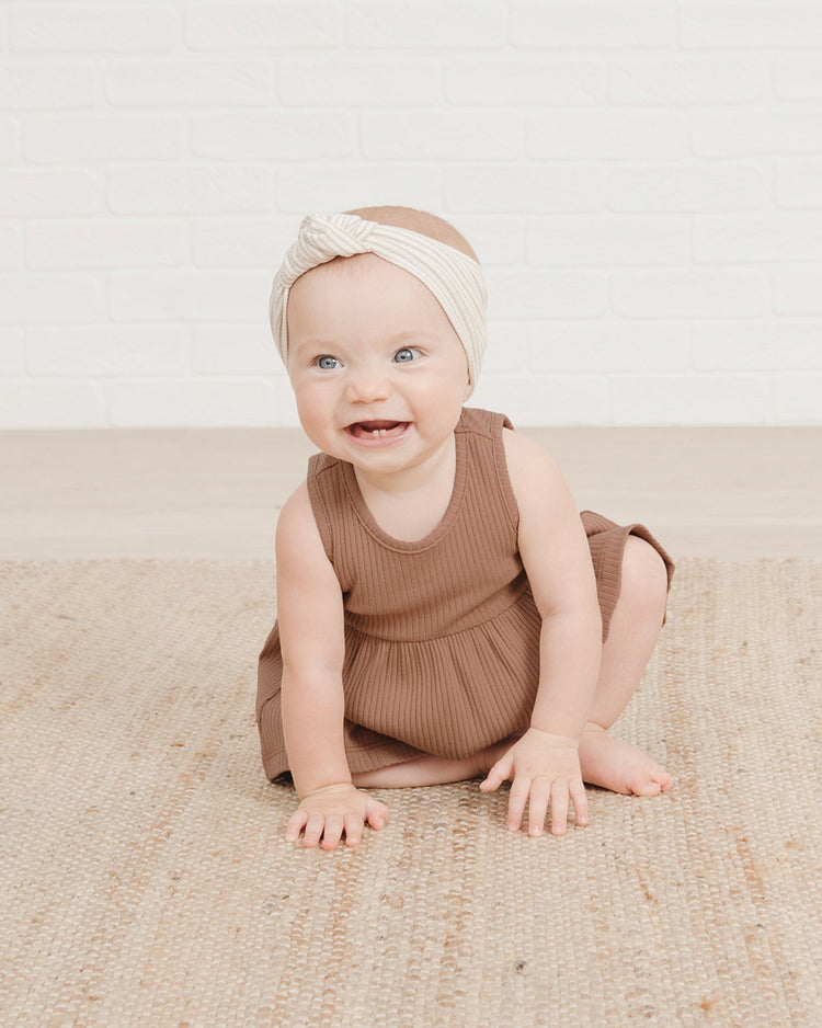 Little quincy mae baby girl ribbed tank dress in amber