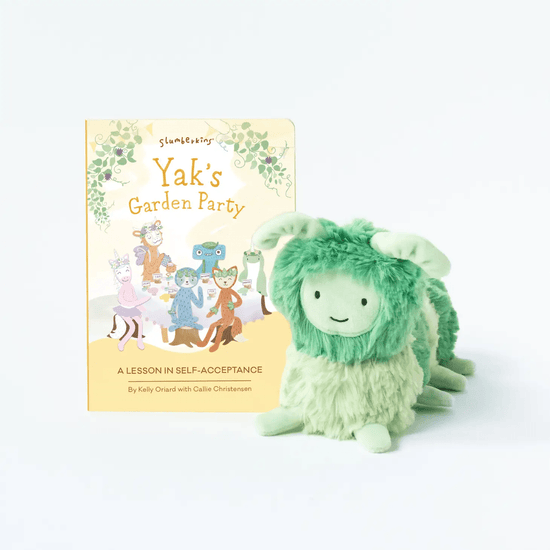 Little slumberkins play caterpillar mini + yak's garden party book