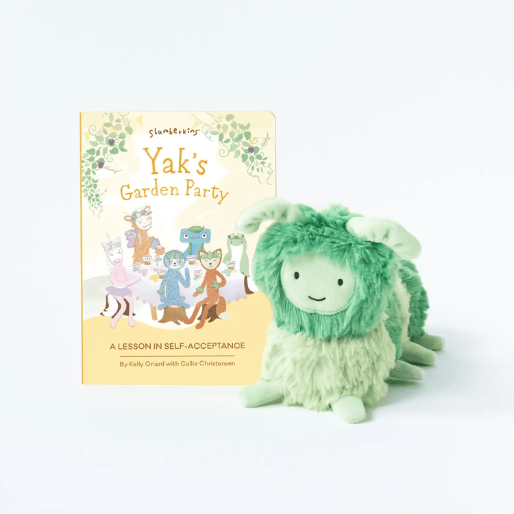 Little slumberkins play caterpillar mini + yak's garden party book