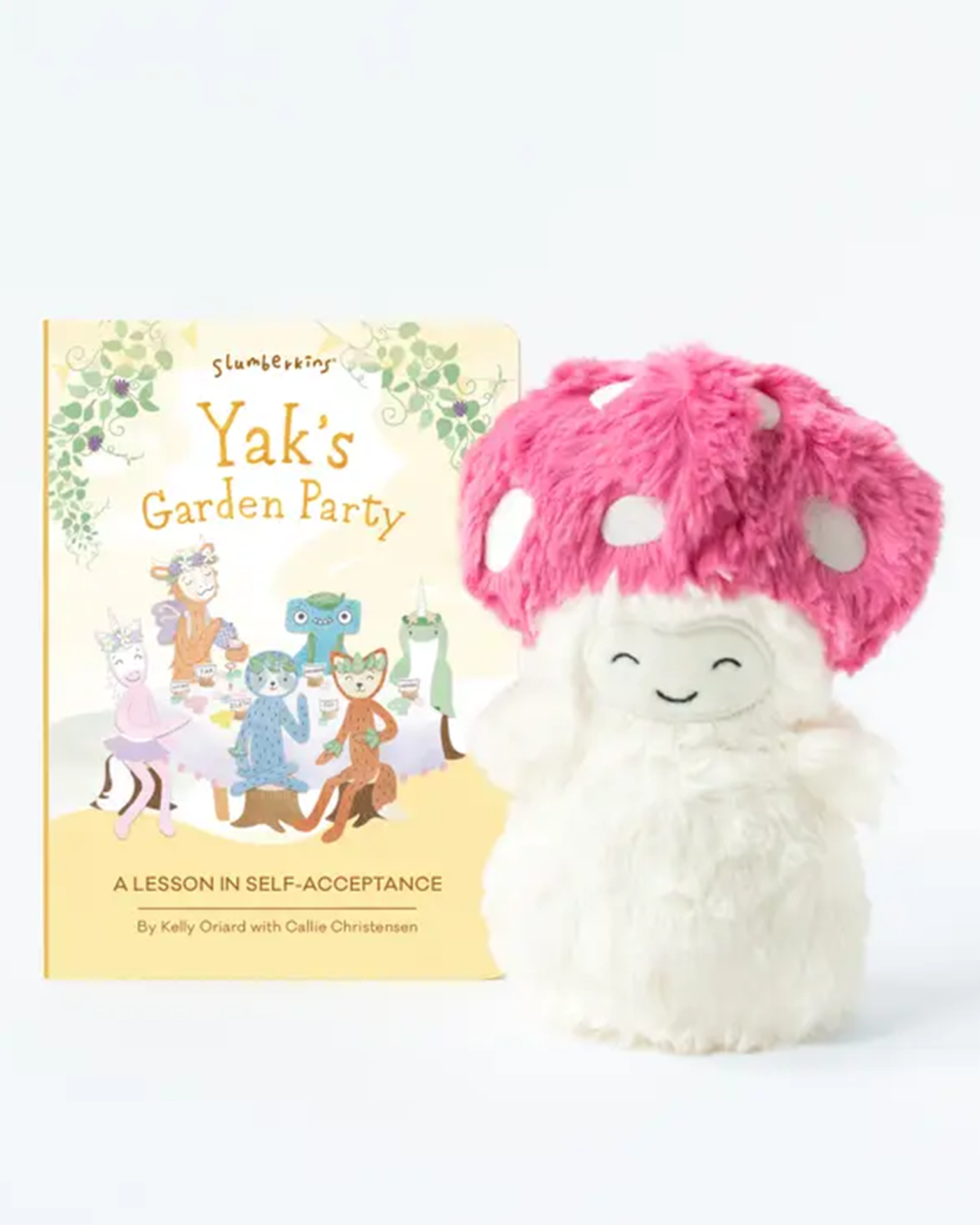 Little slumberkins play mushroom mini + yak's garden party book