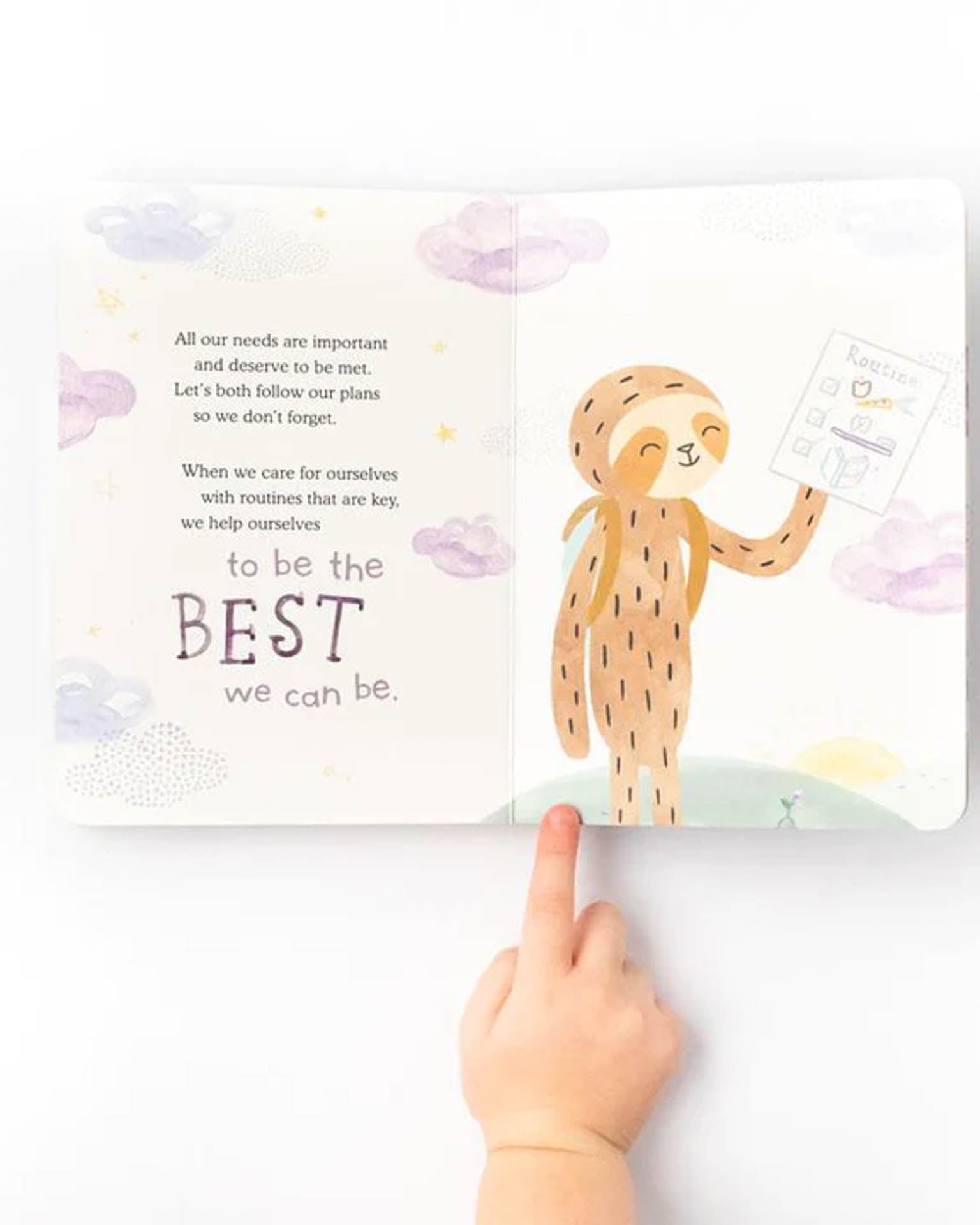 slumberkins sloth's daily plan book play at Little