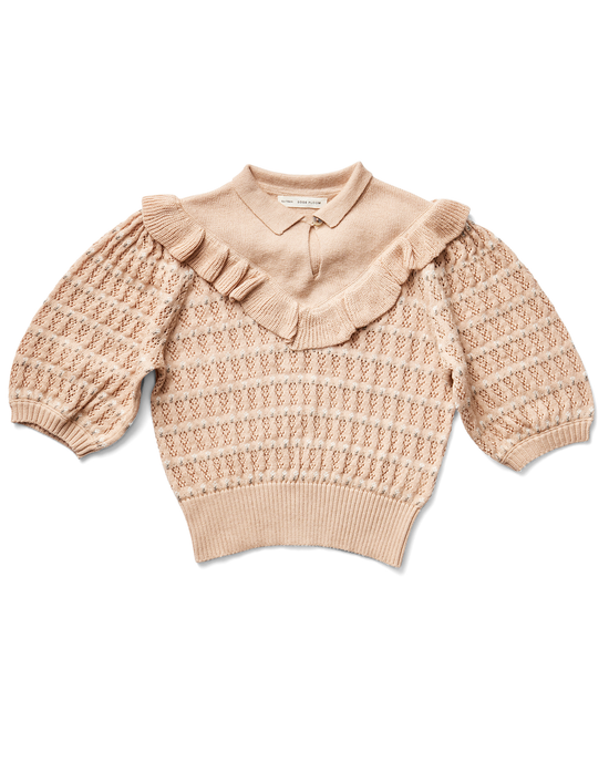 Little soor ploom kids nancy knit top in ginger