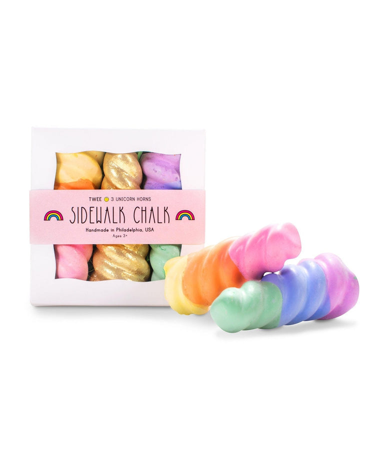 Little twee play rainbow unicorn horns sidewalk chalk set