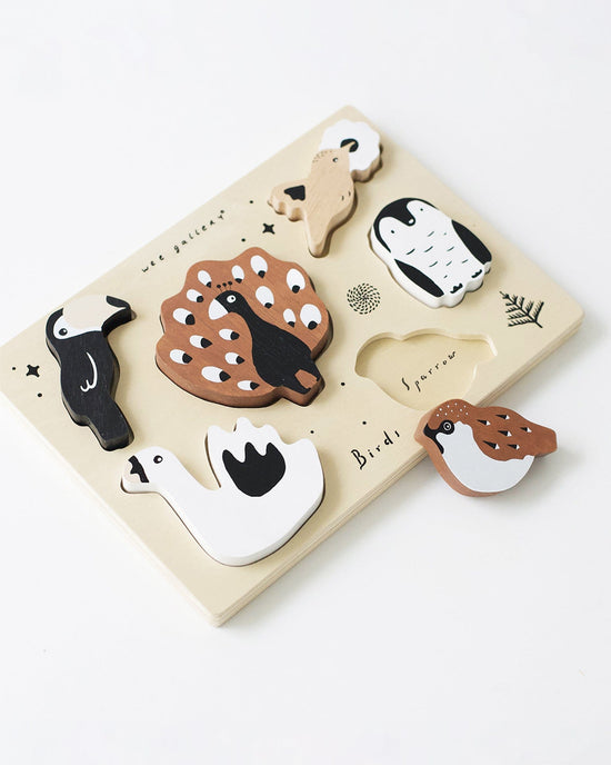 Little wee gallery play birds wooden tray puzzle