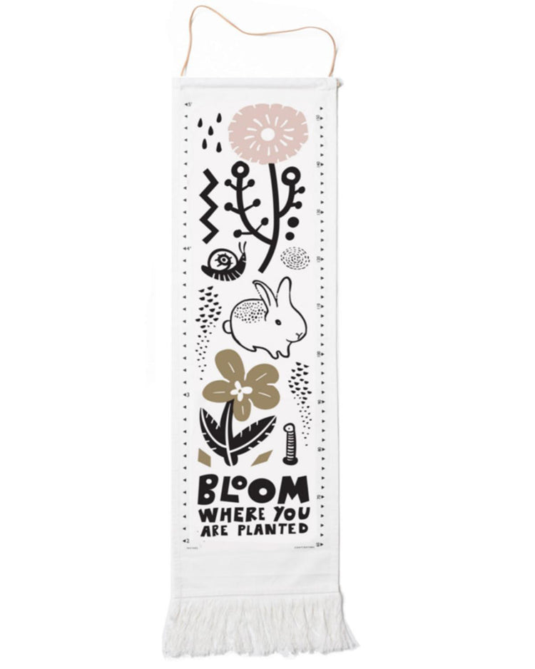 Little wee gallery room canvas growth chart in bloom