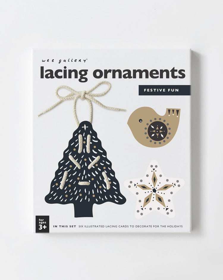 Little wee gallery play festive fun lacing ornaments