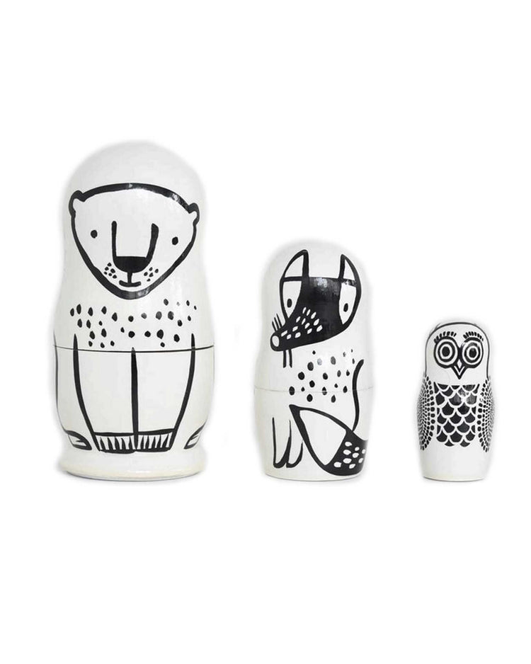 nesting dolls in forest friends