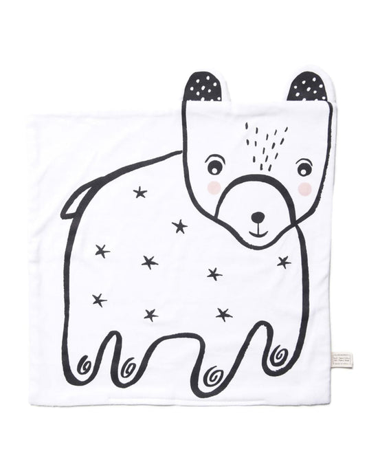 Little wee gallery play organic snuggle blanket in bear