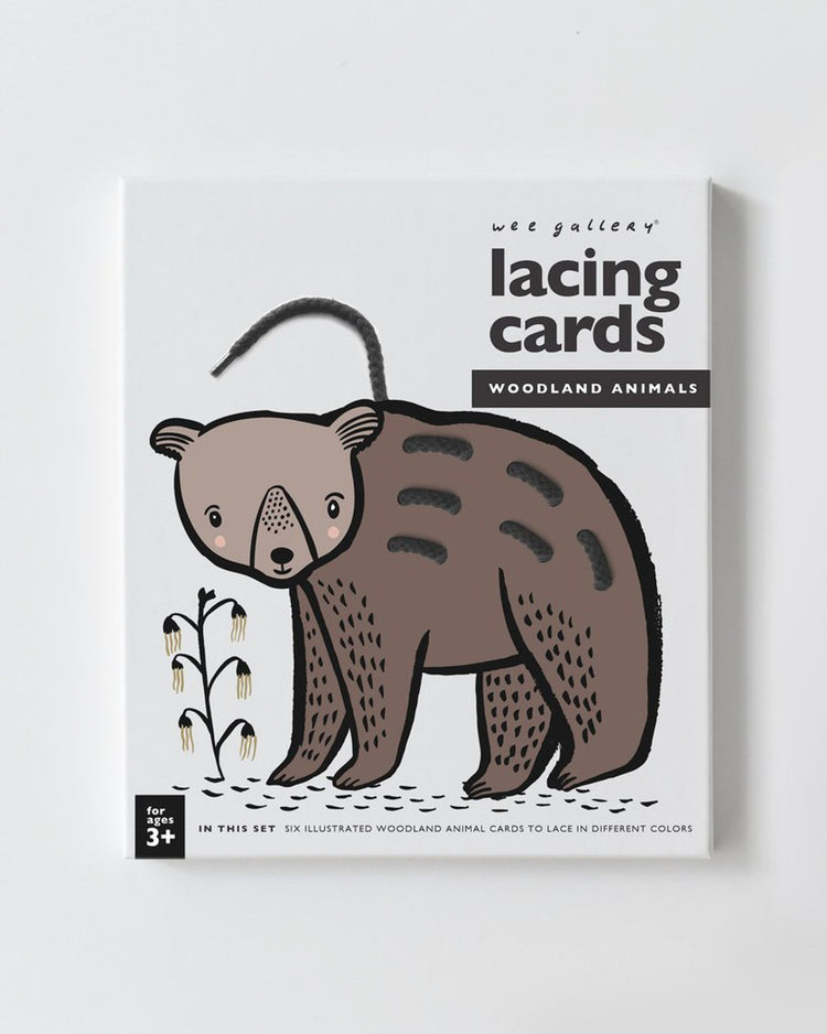 Little wee gallery play woodlands animals lacing cards